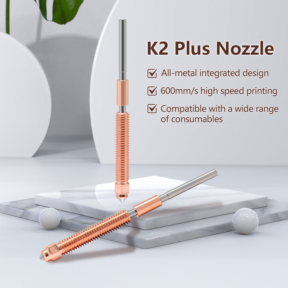 Creativity K2 Plus Nozzles 0.2/0.4/0.6/0.8mm All-metal Hardened Steel Quick-Swap Nozzle For K2 Plus 3D Printer Accessories