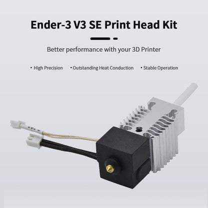 Hotend Update Kit Ender 3 V3 SE Heating Block Kit Stainless Steel Throat High Temperature Print Head for Ender3 V3 Se 3D Printer