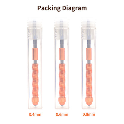 Creativity K2 Plus Nozzles 0.2/0.4/0.6/0.8mm All-metal Hardened Steel Quick-Swap Nozzle For K2 Plus 3D Printer Accessories