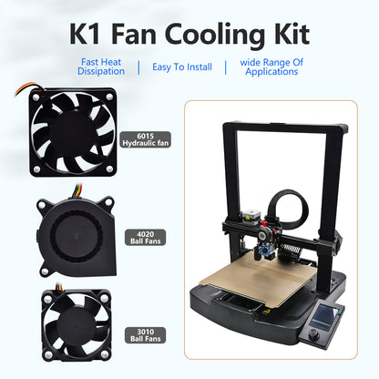 Creativity For K1/K1C/K1 Max 3010/4020/6015 Fan Blower Fan / Axial / Hydraulic Fan DC24V Cooling Hotend Fan 3D Printer Parts