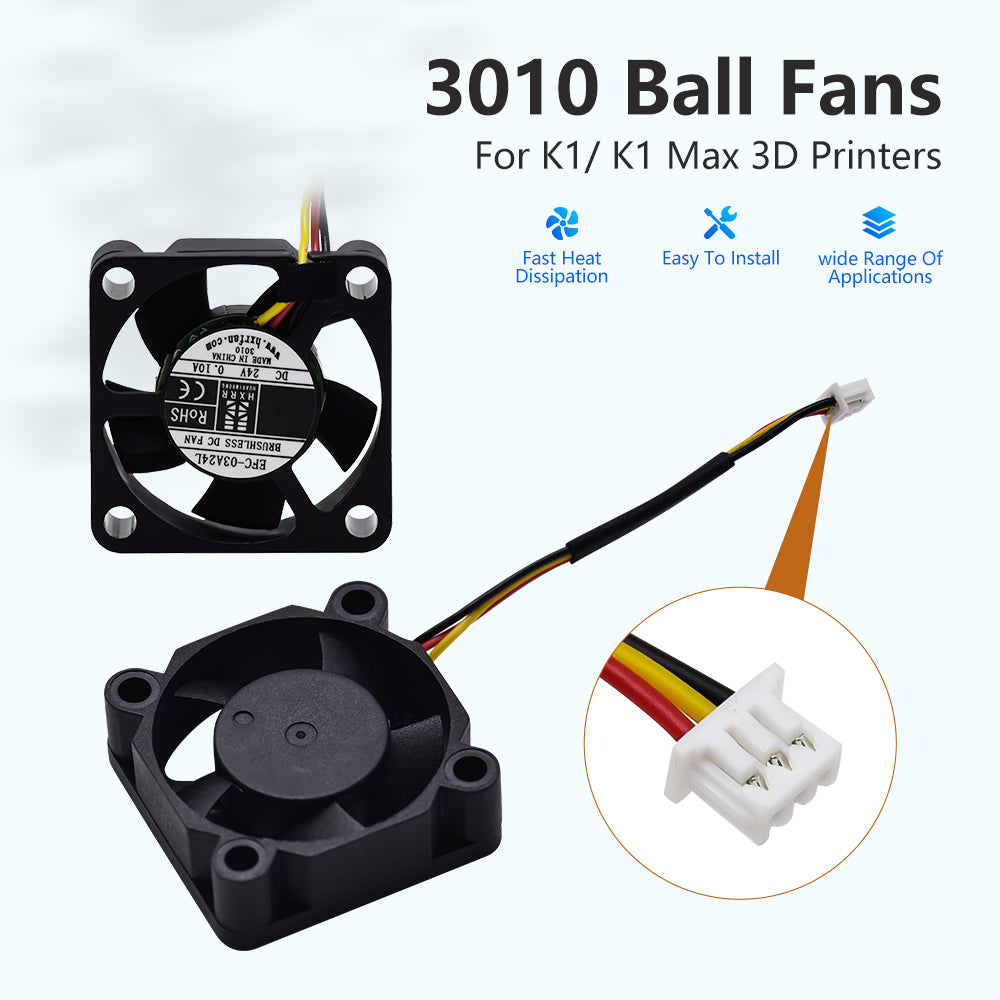 Creativity For K1/K1C/K1 Max 3010/4020/6015 Fan Blower Fan / Axial / Hydraulic Fan DC24V Cooling Hotend Fan 3D Printer Parts