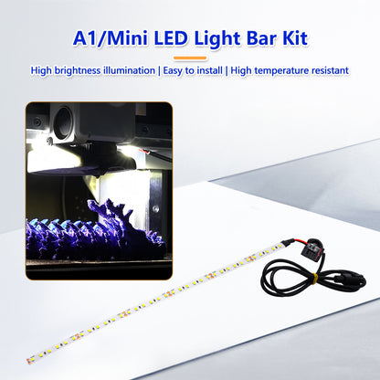 Creativity Upgrade For Lab A1/A1mini Led Light Strip Ra95 Fill Light 24V White Light Super Bright For lab 3D Printer Accessories