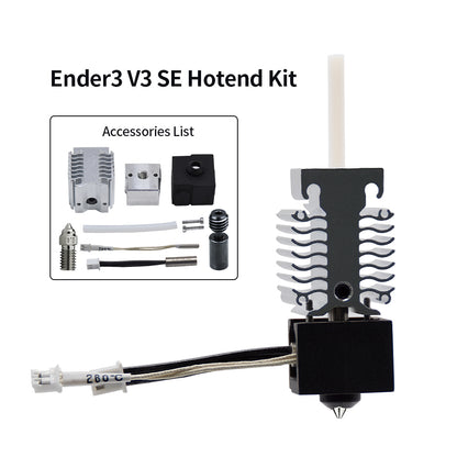 Hotend Update Kit Ender 3 V3 SE Heating Block Kit Stainless Steel Throat High Temperature Print Head for Ender3 V3 Se 3D Printer